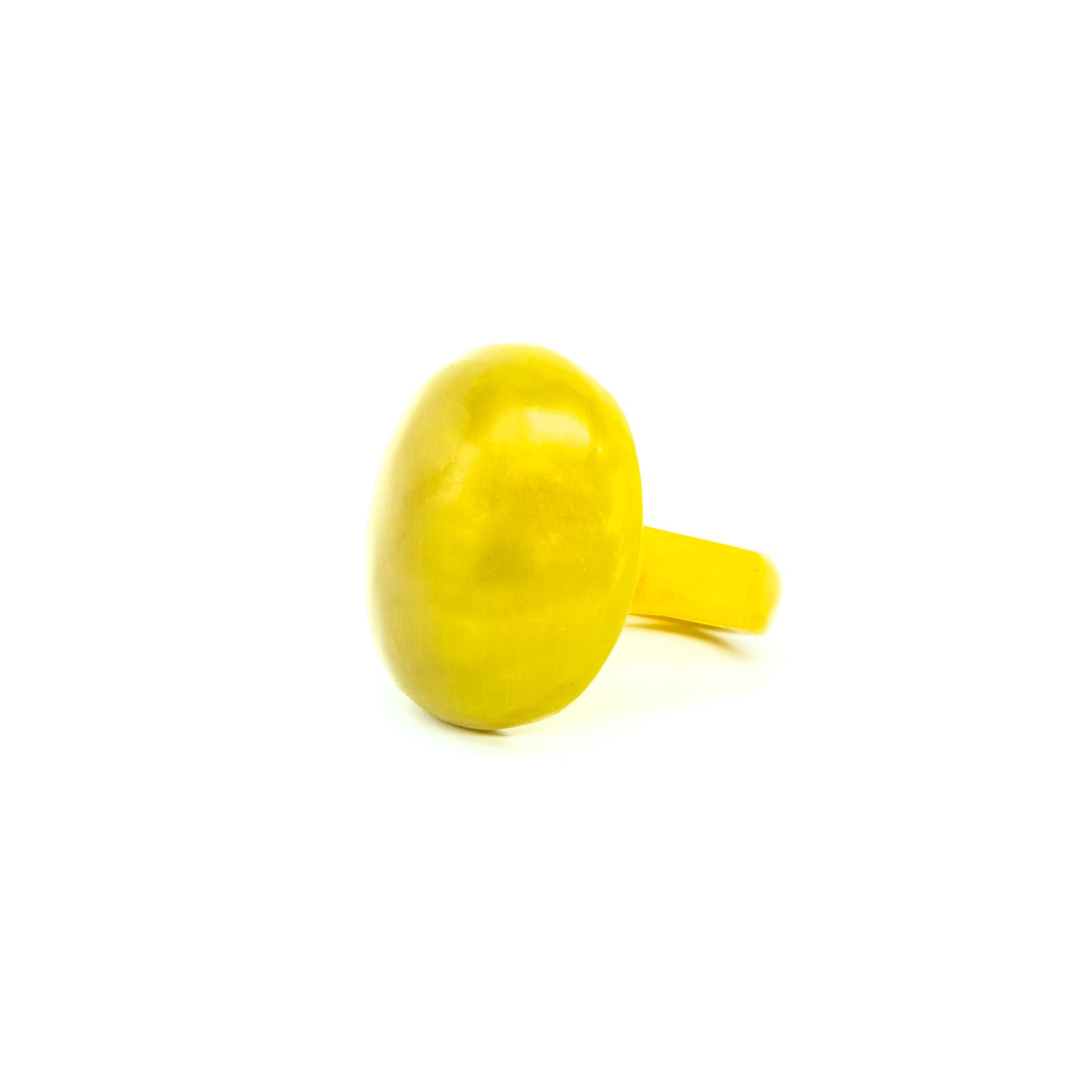 Bague corne rond dome unie MATSIATRA