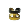Bague corne rectangle dome ambrée MANGORO