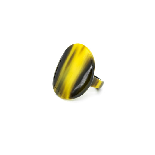 Bague corne disque unie DIANA