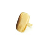 Bague corne rectangle unie VATOVAVY