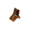 Bague corne rectangle incurvée unie IHOROMBE