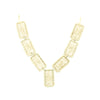 Collier rafia rectangle dentelle PANO