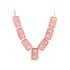Collier rafia rectangle dentelle PANO