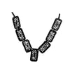 Collier rafia rectangle dentelle PANO