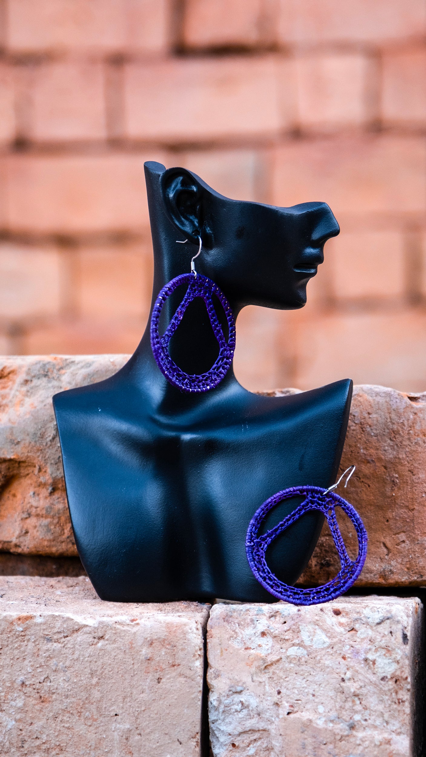 Boucles rafia rondes tour Eiffel TILIKAMBO