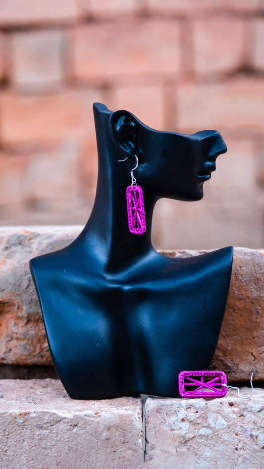 Boucles rafia étoile rectangle KINTANA