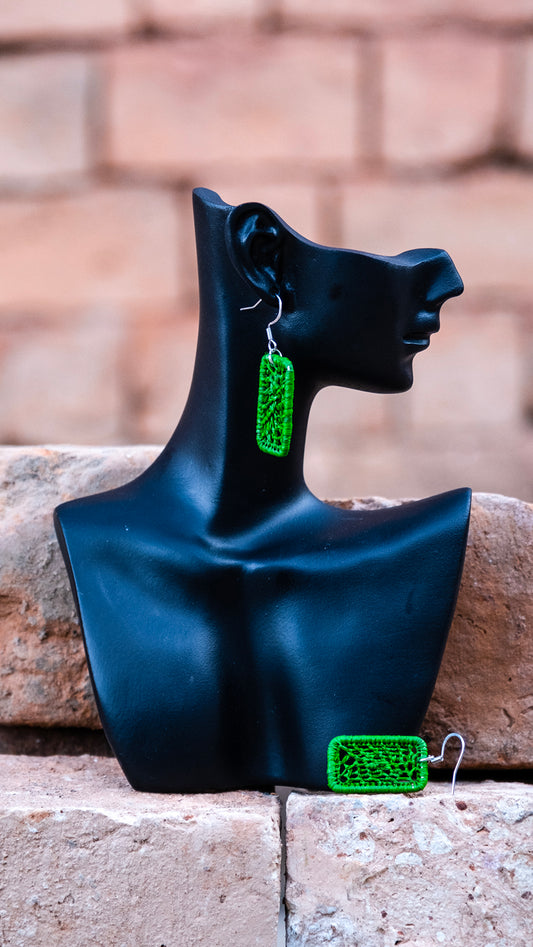 Boucles rafia dentelle rectangle NATO