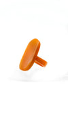 Bague corne rectangle unie VATOVAVY