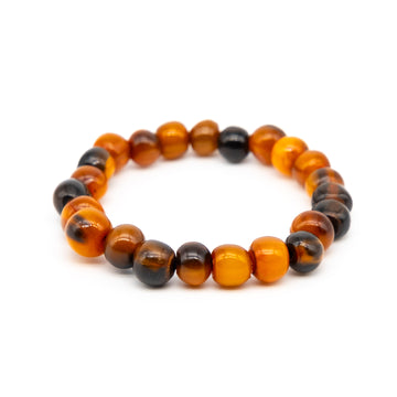 Bracelet perles élastique ambrée SINA